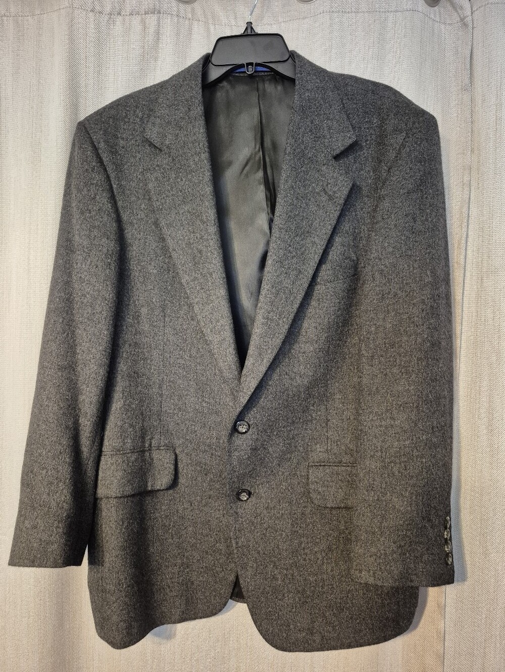 Nordstrom Loro Piana Heather Grey Worsted Camel Hair Blazer Suit jacket Size 41R